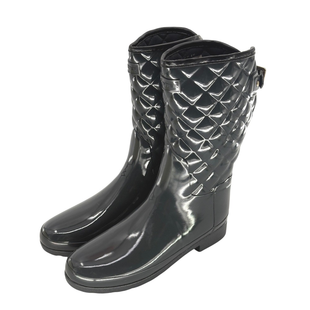 Hunter Boots Quilted Dark Slate Gray‎ Women Size 11 New